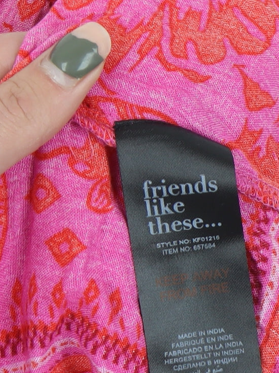 Friends Like These Women's Pink Floral Camisole Tank Size 16