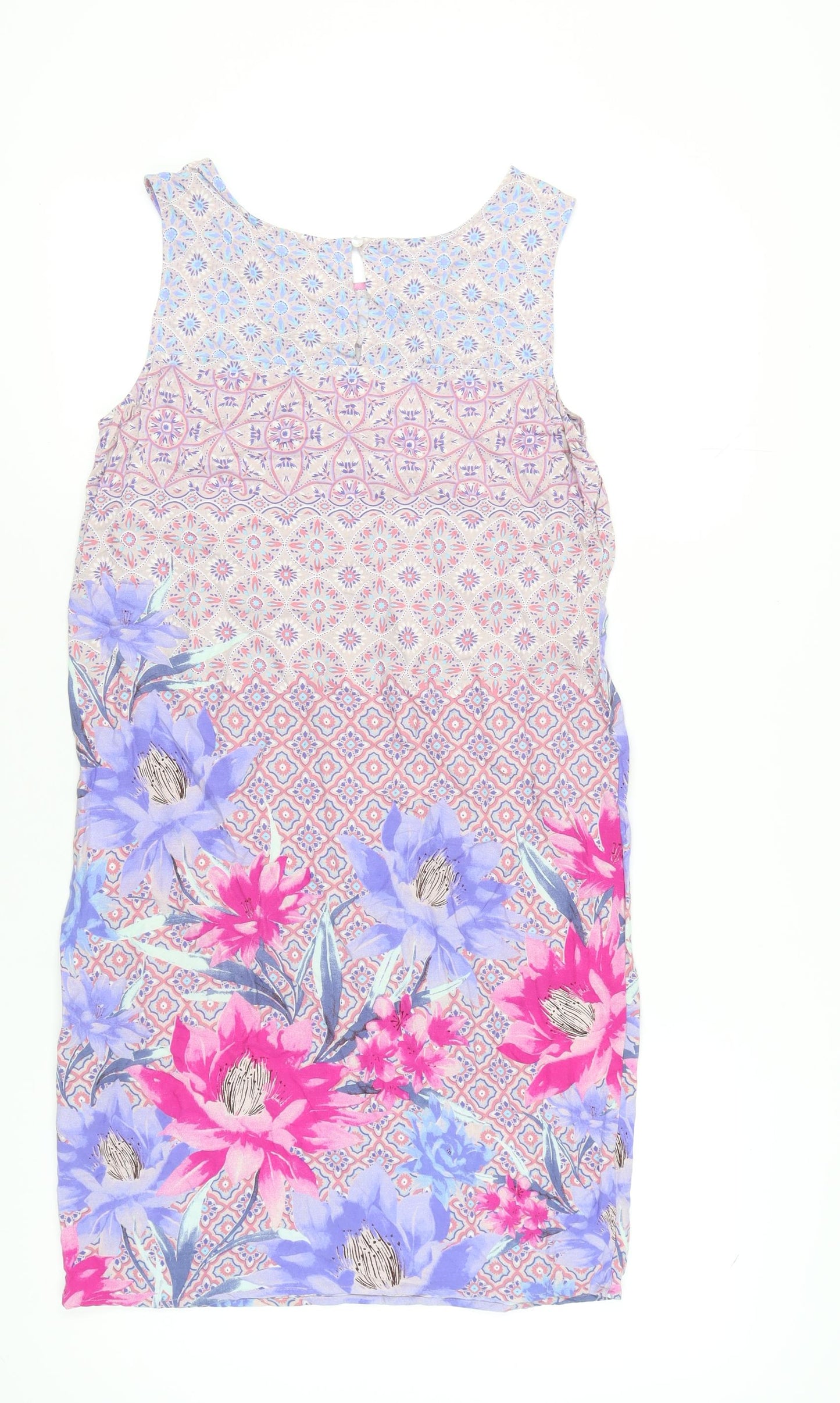 M&Co Women's Multicoloured Floral Dress, Size 12
