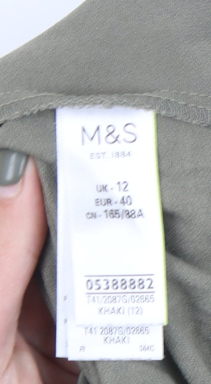 Marks and Spencer Women's Green Sleeveless Tank Top