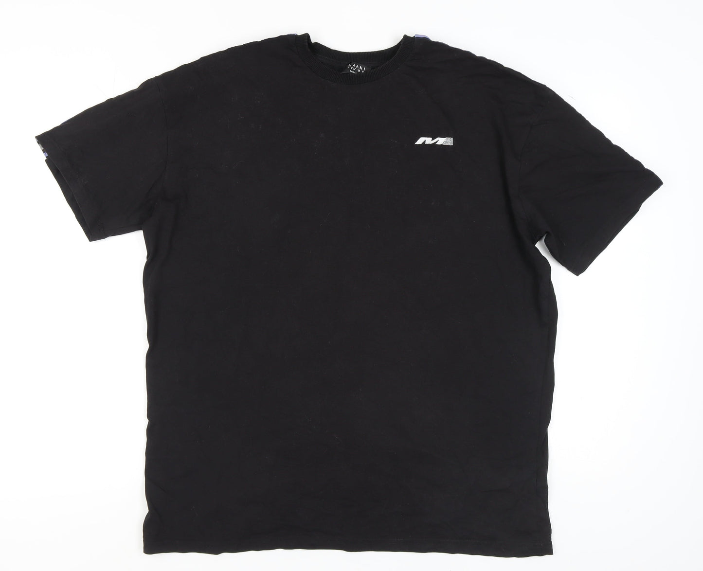 boohooMAN Black Crew Neck T-Shirt Men Size S