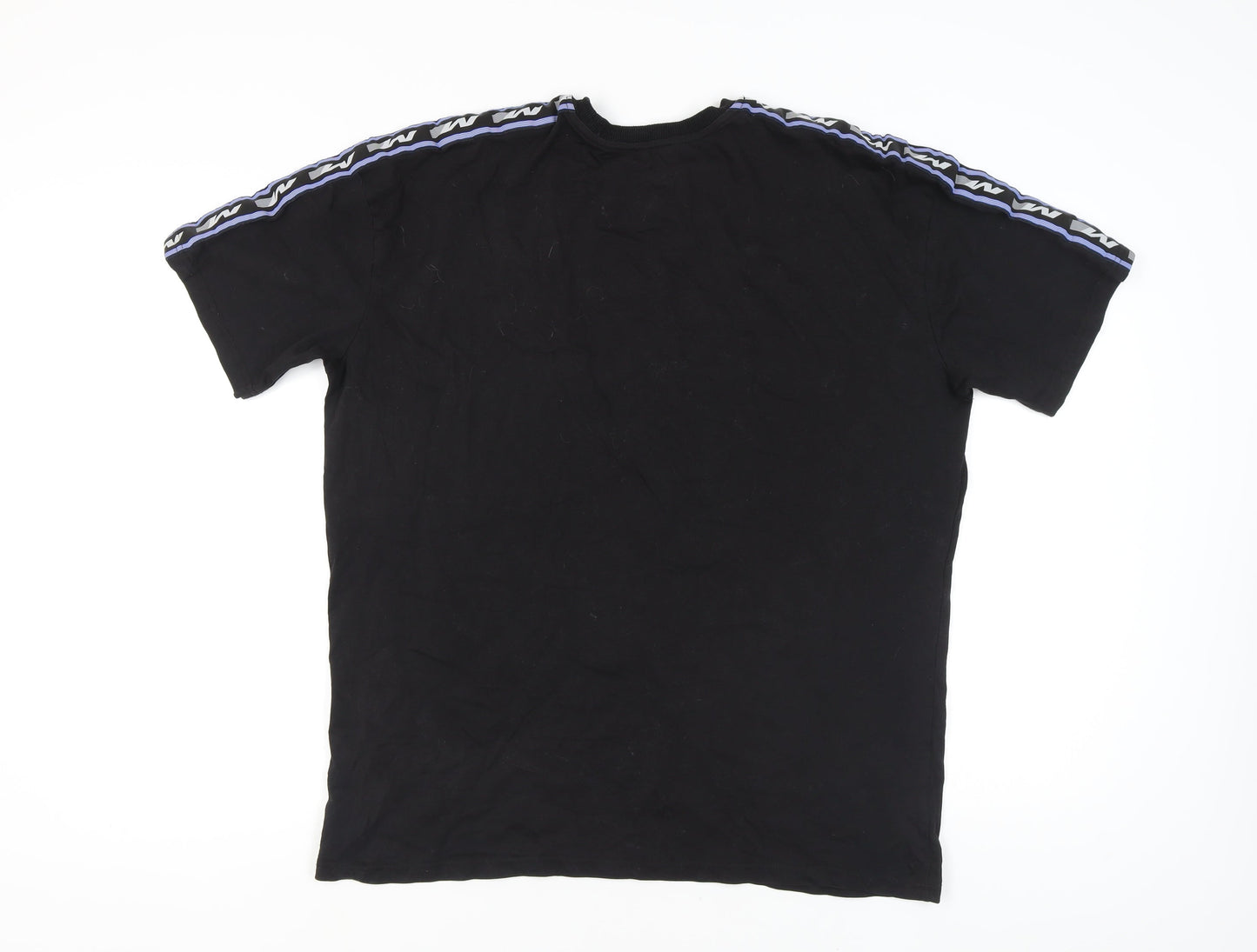 boohooMAN Black Crew Neck T-Shirt Men Size S