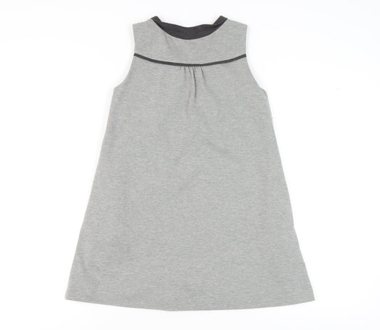 Zara Girls Grey Shift Dress Sleeveless 11-12 Years