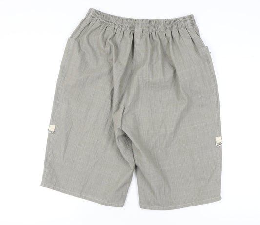 LauRie Grey Women's M Shorts, Cotton Blend, Casual Wear