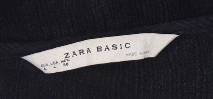 Zara Basic Women's Black Slip Dress - Size 12