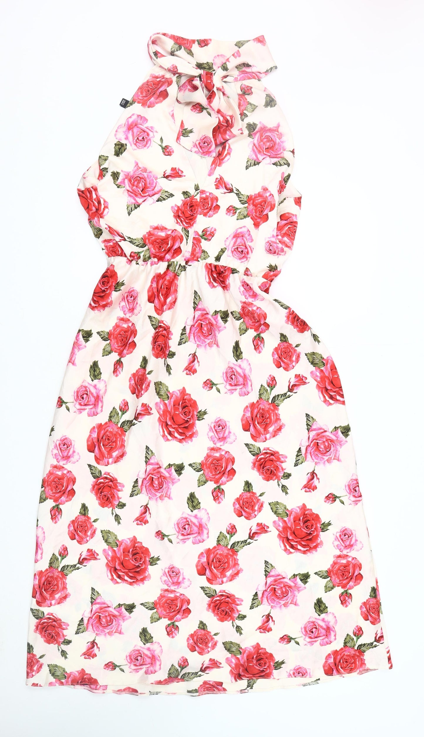 New Look Women's Floral Multicoloured Dress Size 16