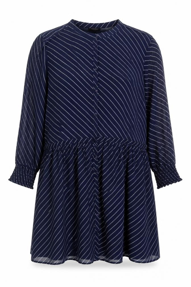 Front view of JD Williams Women's Blue Striped Dress, size 4