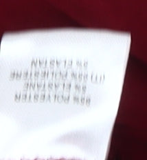 Nina Leonard Women's Red Collared Button-Up Shirt L
