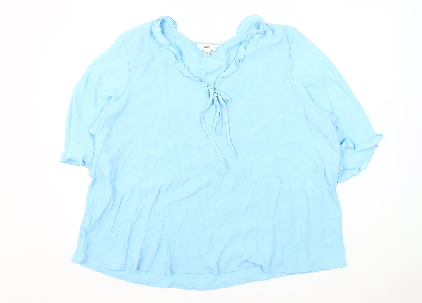Marks and Spencer Women's Blue Top, Size 20