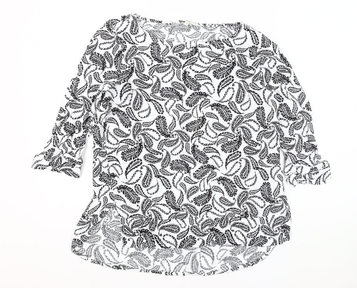 Next Women's Black Floral Blouse Size 14 Viscose