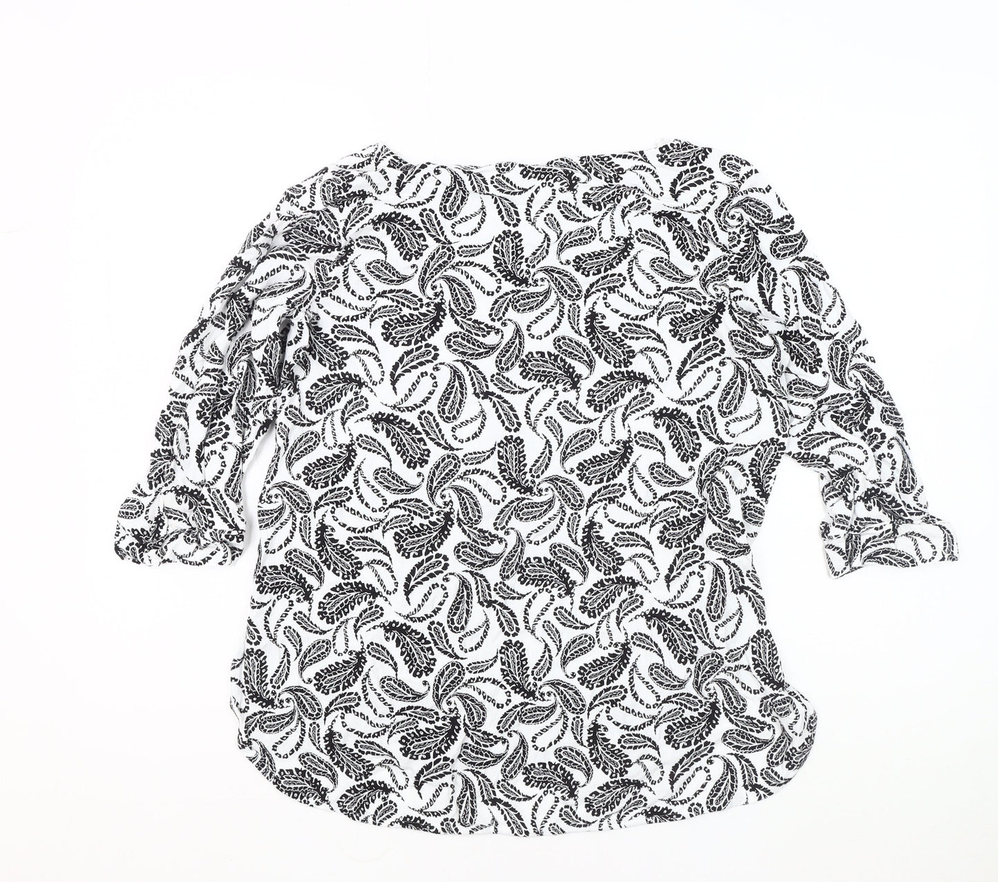 Next Women's Black Floral Blouse Size 14 Viscose
