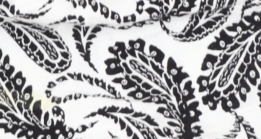 Next Women's Black Floral Blouse Size 14 Viscose