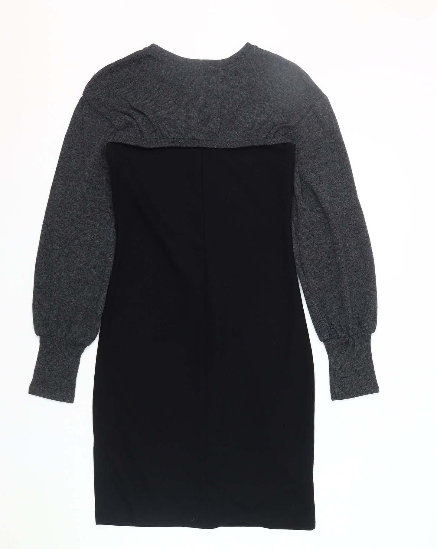 Zara Women’s Black Grey Dress M Long Sleeve Casual