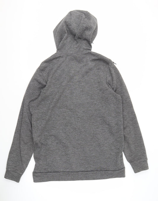 Nike Men's Grey Hoodie, Size M, Full Zip, Fleece