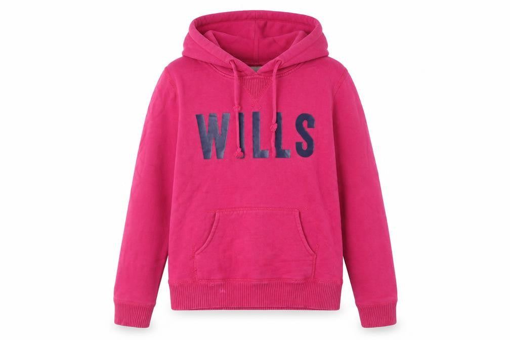 Womens UK 10 Regular Jack Wills Pink Pullover Hoodie