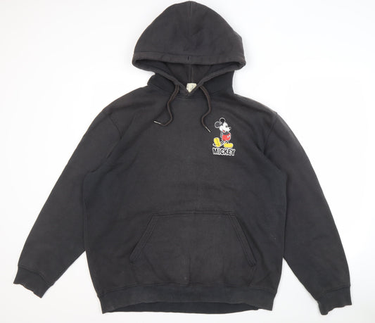 H&M Unisex Black Mickey Mouse Pullover Hoodie S