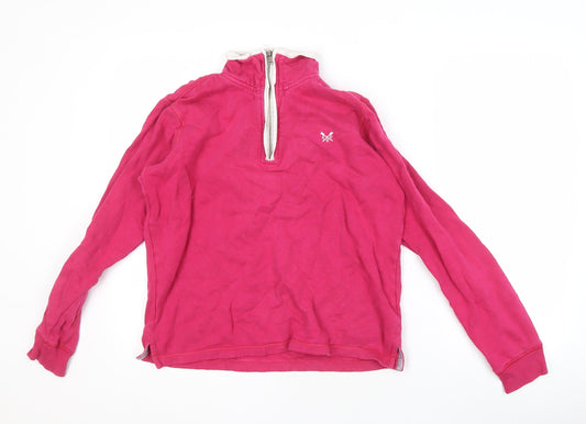 Crew Clothing Co. Women's Pink 1/4 Zip Sweatshirt Size 8