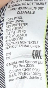 Marks and Spencer Men's Grey Check Blazer, 40