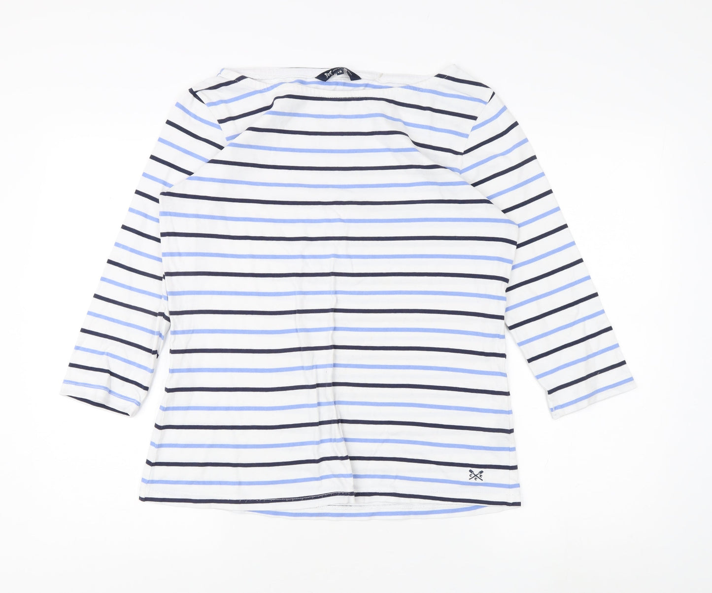 Crew Clothing Women's Multicoloured Striped T-Shirt Size 12