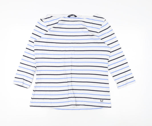 Crew Clothing Women's Multicoloured Striped T-Shirt Size 12