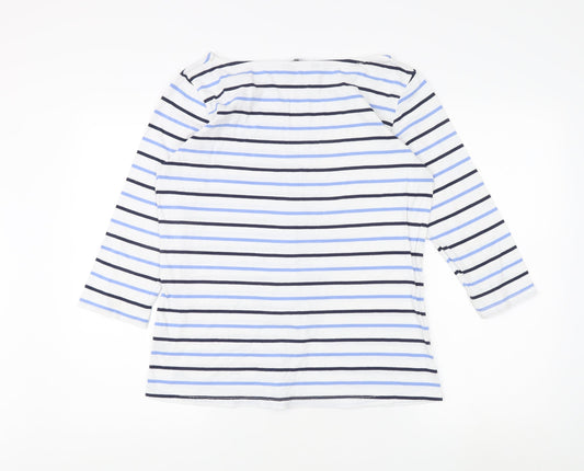 Crew Clothing Women's Multicoloured Striped T-Shirt Size 12
