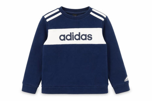 Adidas Boys Blue Crew Neck Sweatshirt 9-10Y Graphic Print