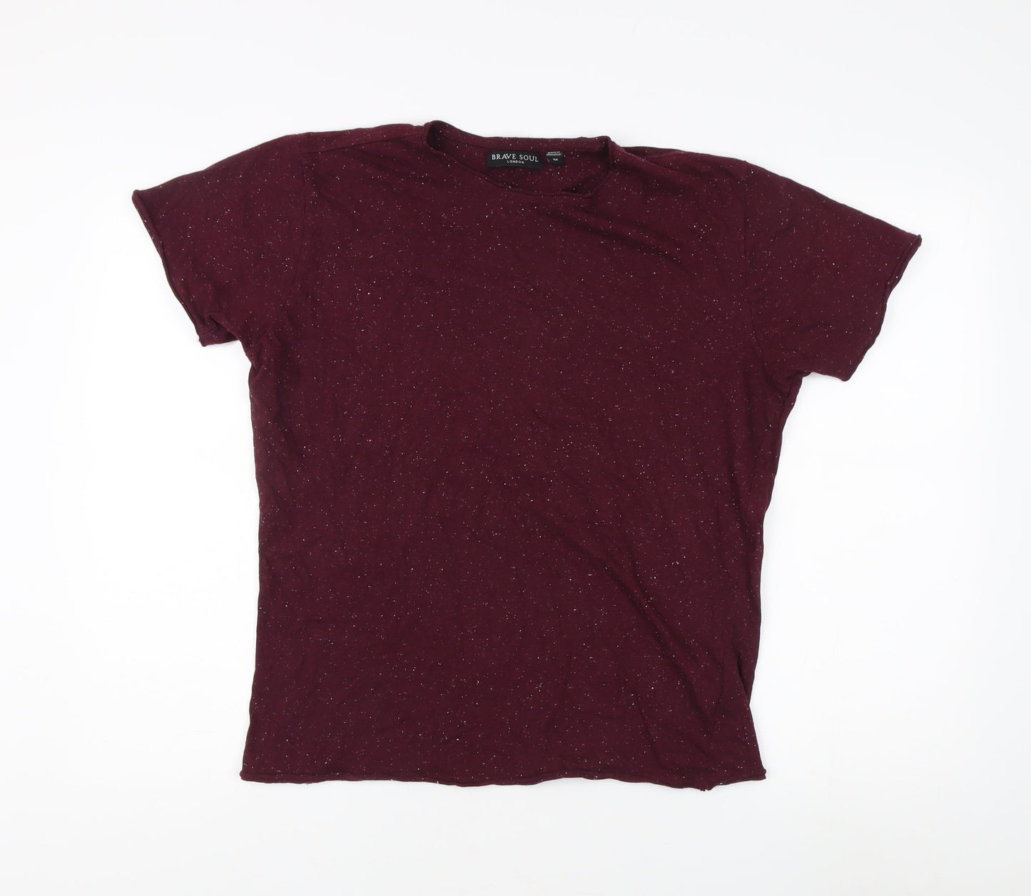 Brave Soul Unisex Red M T-Shirt, Cotton Blend Casual