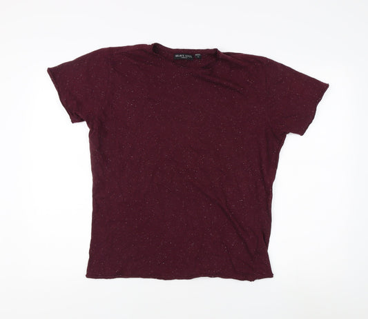 Brave Soul Unisex Red M T-Shirt, Cotton Blend Casual