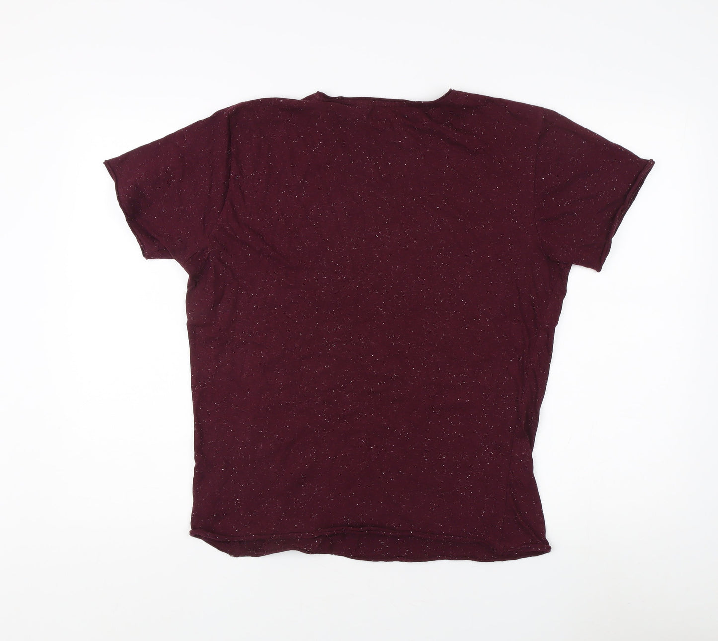 Brave Soul Unisex Red M T-Shirt, Cotton Blend Casual