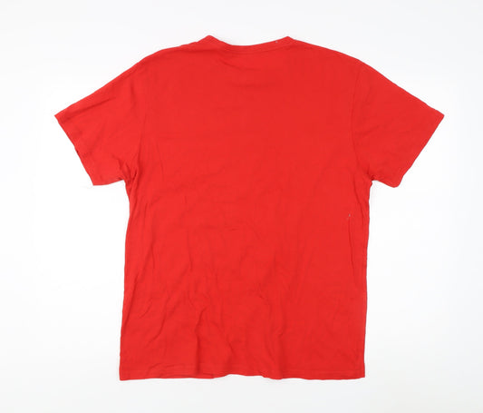 LFC Men’s Large Red Crew Neck Graphic T-Shirt