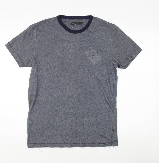 French Connection Men's Blue Crew Neck T-Shirt L