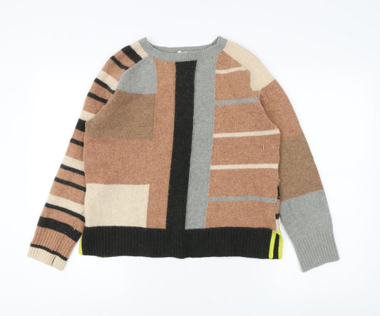 White Stuff Women's Multicoloured Striped Pullover Jumper