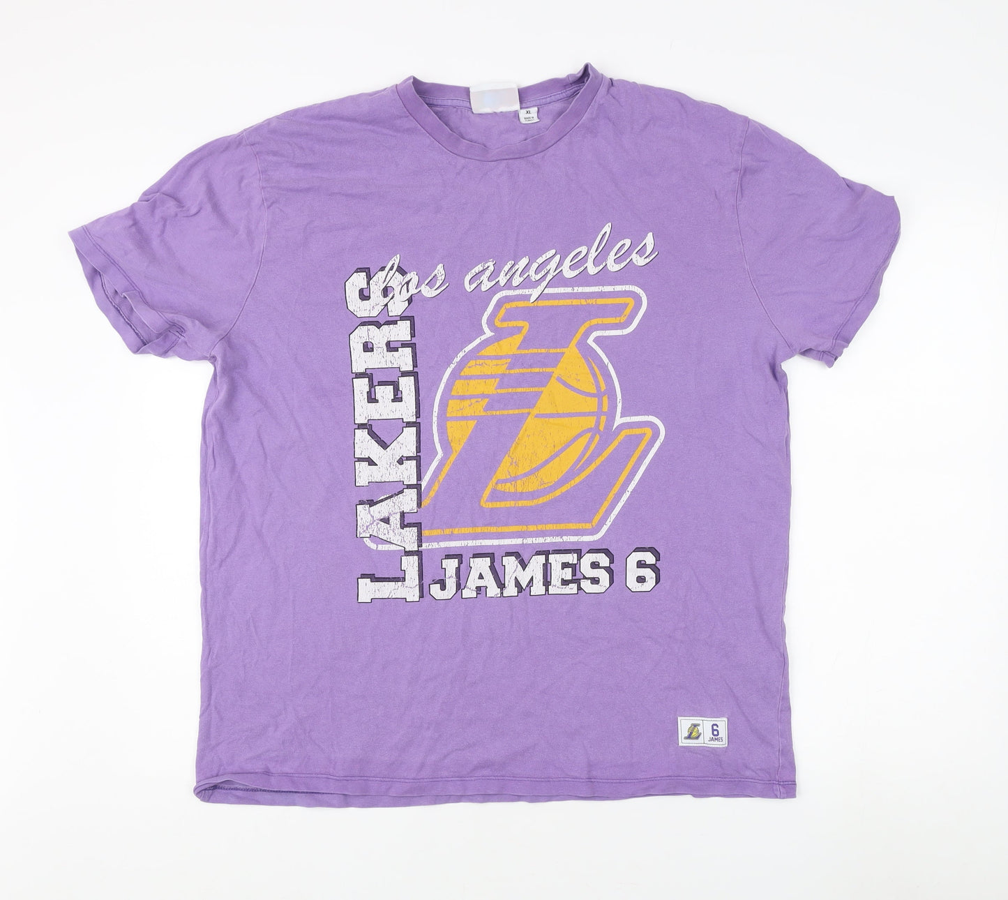 NBA Unisex Adults Purple XL Crew Neck T-Shirt Sports