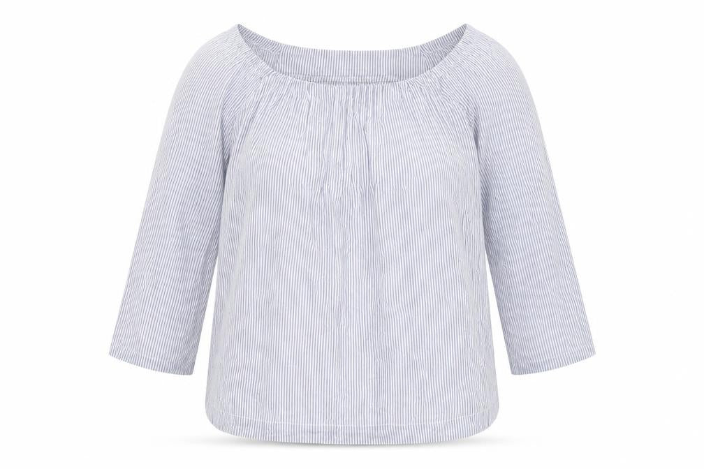 Womens UK Size 4 French Connection Blue Cotton Blouse