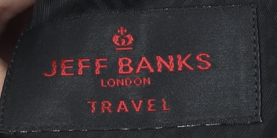 Jeff Banks Men's Black Striped Blazer 44R
