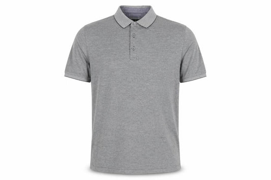 Jasper Conran Men's Grey Cotton Polo Shirt Size M