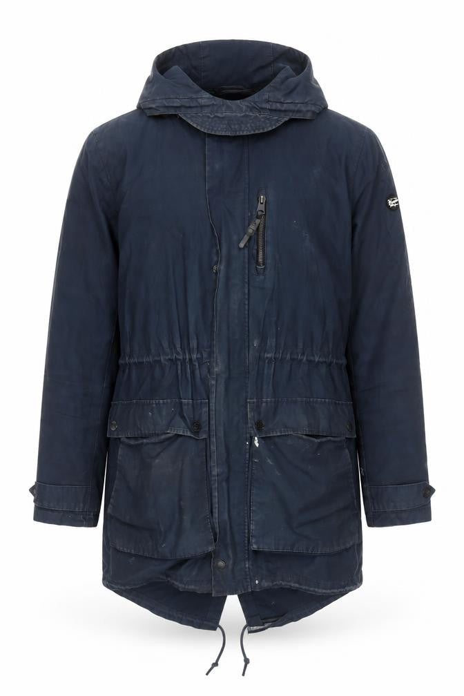 Original Penguin Men's Blue Parka M Cotton Hooded Jacket