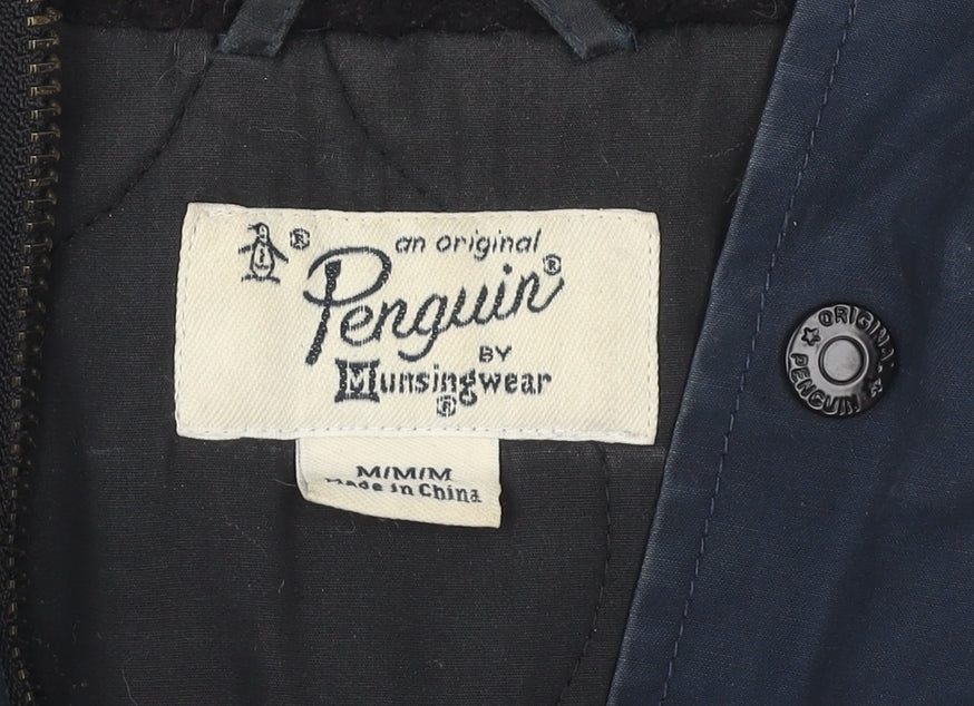 Original Penguin Men's Blue Parka M Cotton Hooded Jacket
