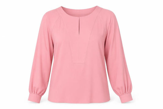 Womens UK Size S DKNY Pink Polyester Blouse