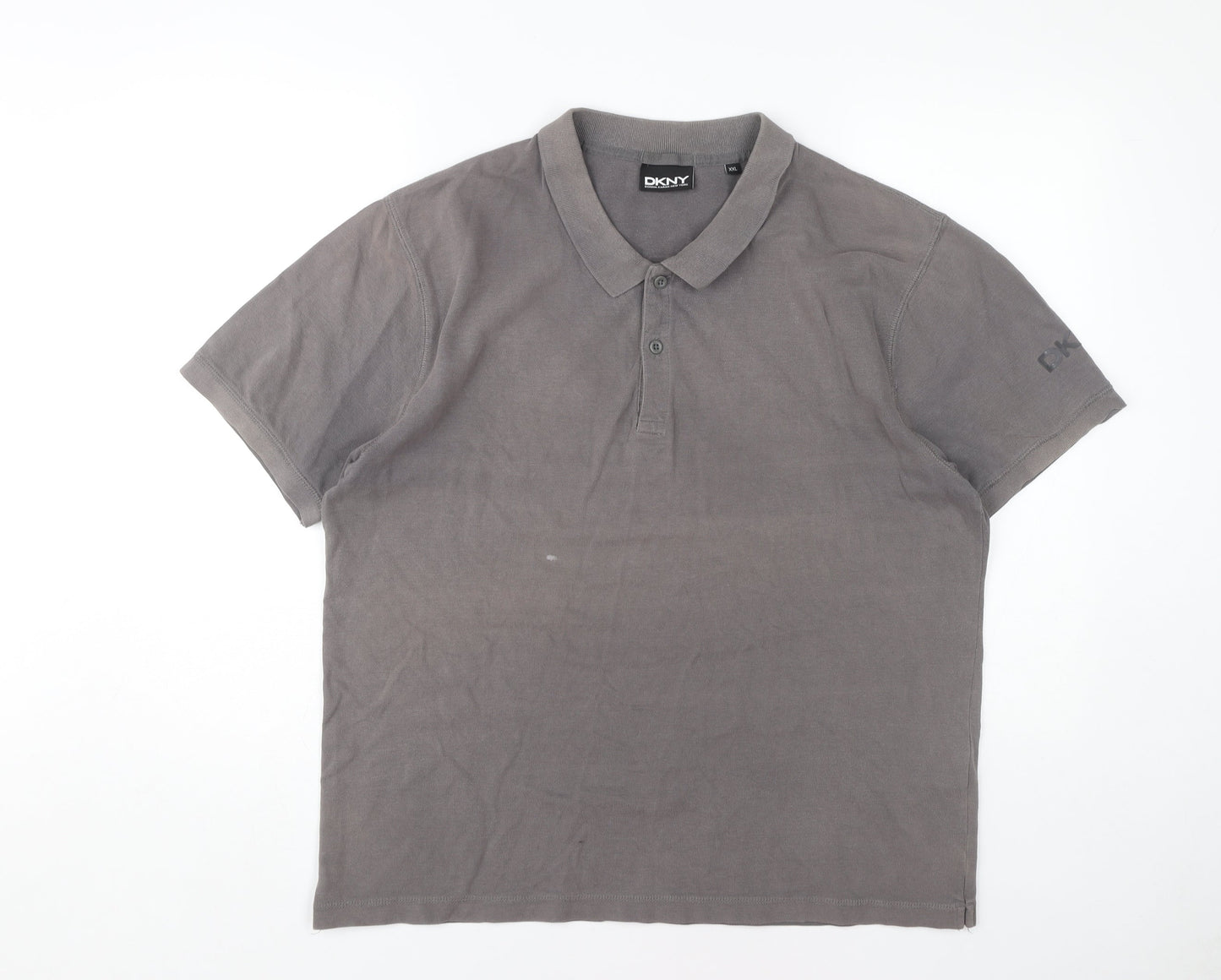 DKNY Men's Grey 2XL Polo Short Sleeve Casual