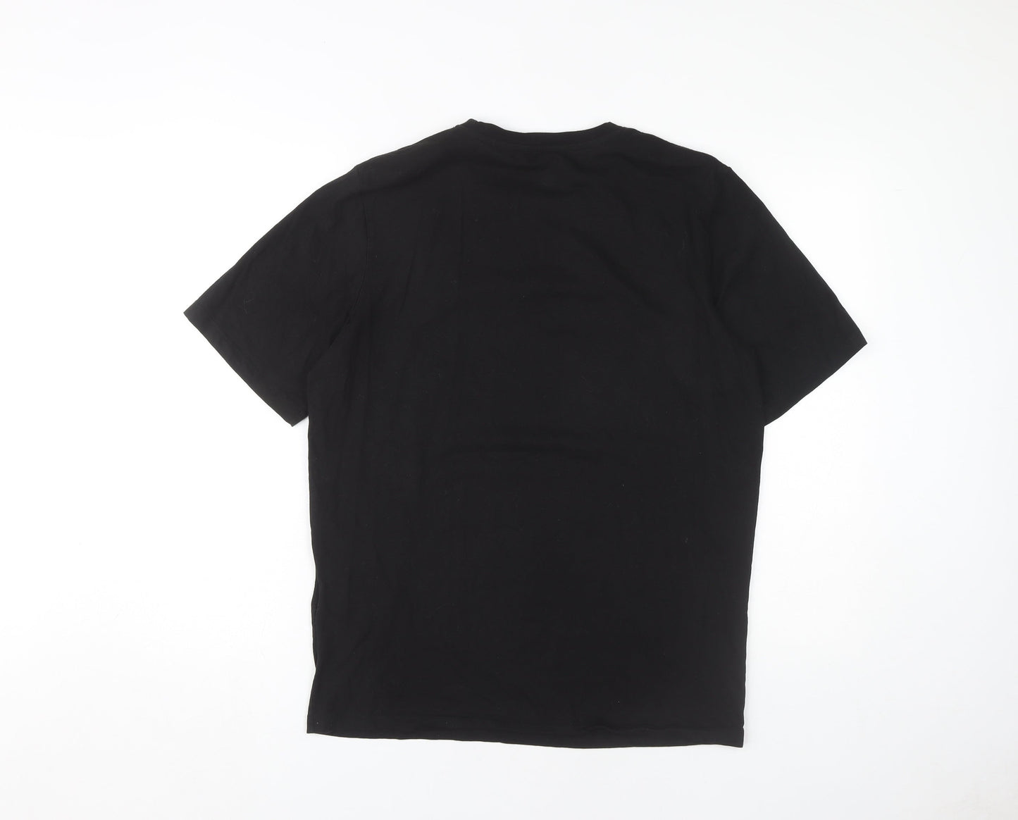 Jack & Jones Men's Black Graphic T-Shirt, M, Cotton