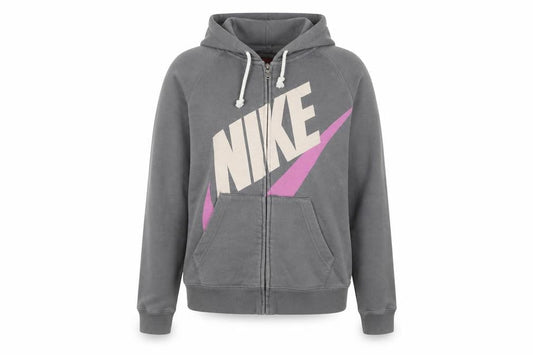 Womens UK S Regular Nike Grey Full Zip Hoodie