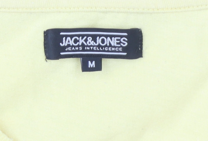 Jack & Jones Men's Yellow Graphic Print T-Shirt M