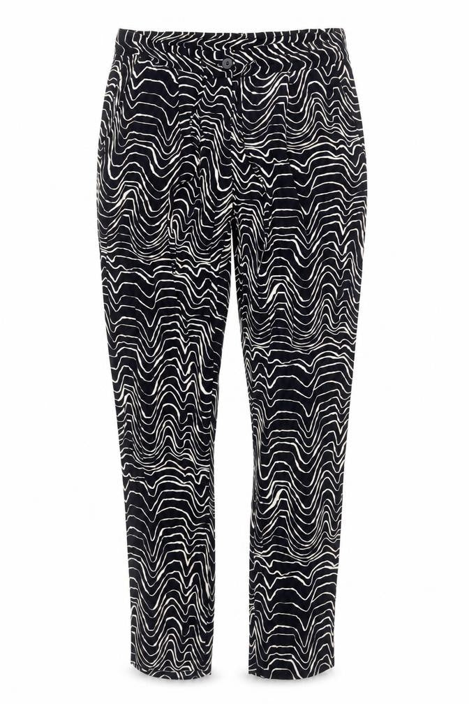 Jigsaw Women’s Black Geometric Trousers Size 8