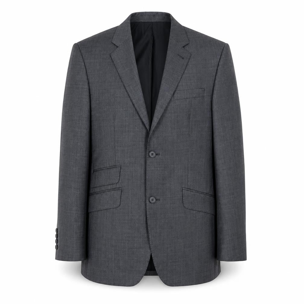 Mens 38 Chest Regular Jeff Banks Grey Two-Button Blazer