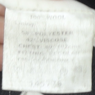 Daniel Hechter Men's Black Blazer Jacket Single-Breasted 40R