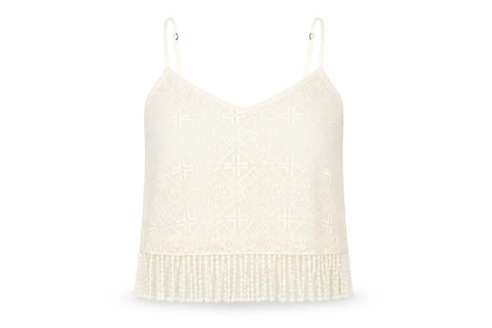 Womens UK Size S Abercrombie & Fitch Ivory Polyester Tank