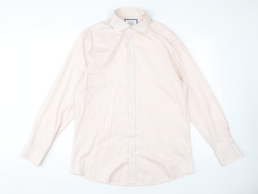 Charles Tyrwhitt Men's Pink Striped Slim Fit Dress Shirt