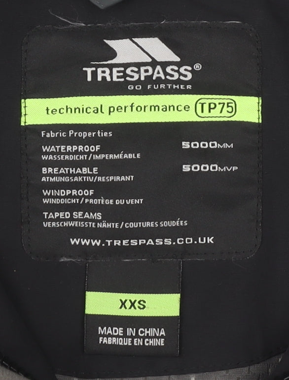 Trespass Men's Black 2XS Waterproof Hooded Jacket