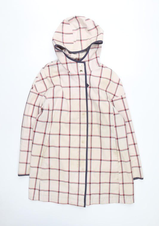Joules Women's Multicoloured Checked Coat Size 16
