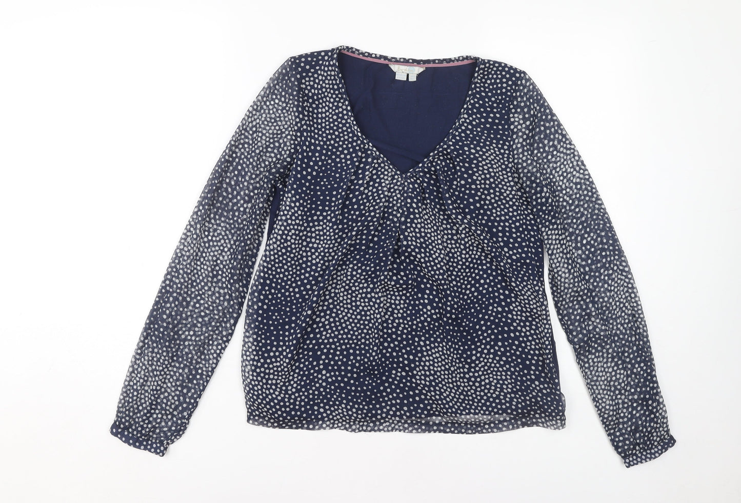 Boden Women's Blue Polka Dot Blouse, UK 6, Tunic Style